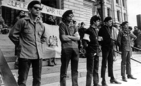 Hispanic youths attending Corky Gonzales speech at the State Capitol circa 1968(Credit: Denver Public Library)