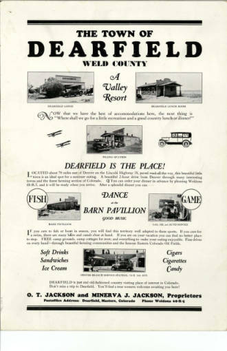 Poster promoting the town of Dearfield, from Denver Public Library digital collections
