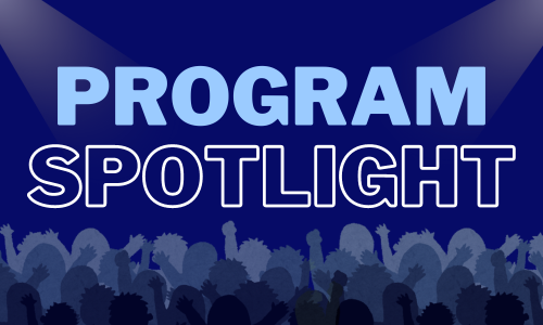 program spotlight with crowd cheering