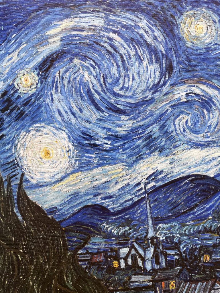 Close up of the Starry Night reproduction