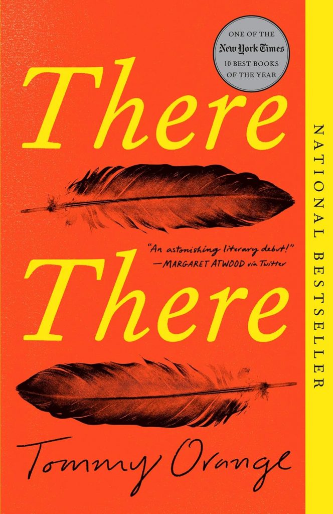 Cover art for There There by Tommy Orange.
