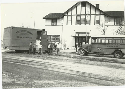 Photograph of the Hereford School shortly after it was built