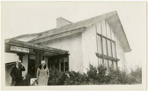Photograph of the Hereford Inn shortly after it was built