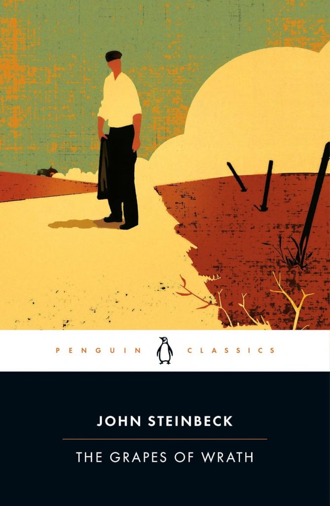 Cover art for The Grapes of Wrath.