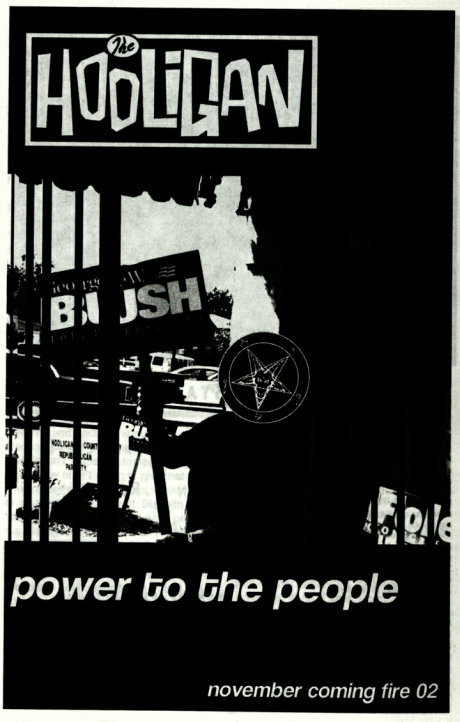 The Hooligan newspaper cover and slogan power to the people