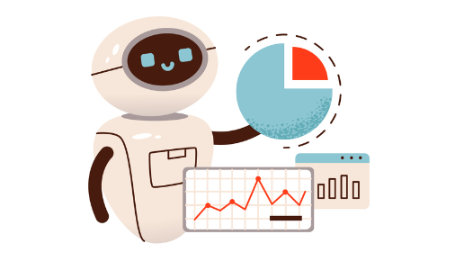 Robot changing chart and graph data