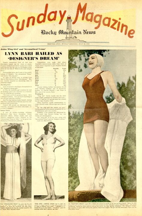 Front page of the magazine section showing bathers