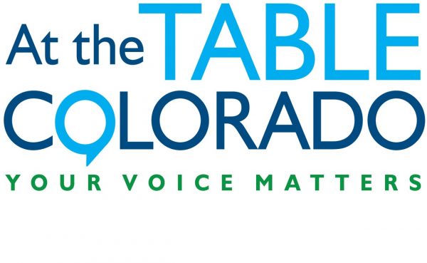Logo reading At the Table Colorado: Your Voice Matters
