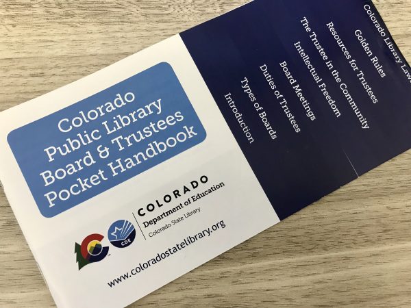 Photo of Colorado Public Library Board & Trustess Pocket Handbook