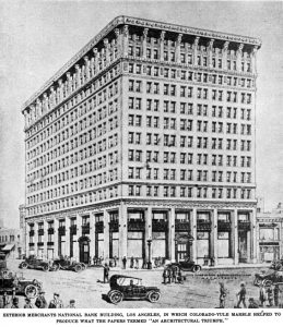 1920s-era illustration of 12-storey marble office building