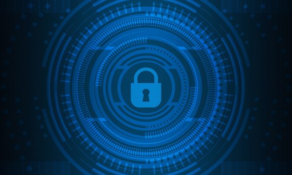 Illustration of cyber security lock/