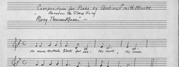 Two lines of a handwritten music score