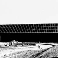 a long bank of solr panels