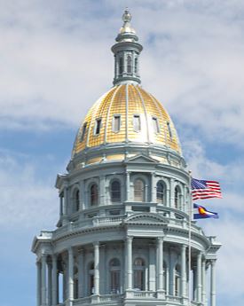 gold dome of Colorado State Capitol Building