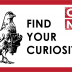 Pigeon holding camera and the words "Find Your Curiosity"