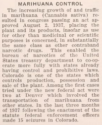 1937 law on "Marihuana Control"